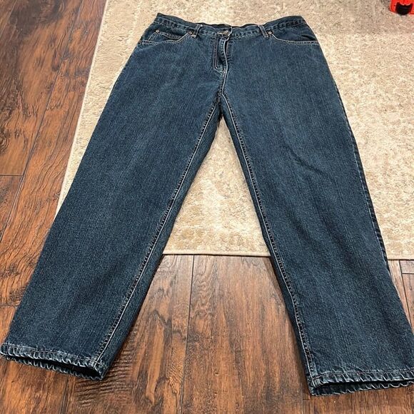 Woolrich fleece lined jeans size 12 petite in EUC perfect for colder weather - Picture 1 of 6